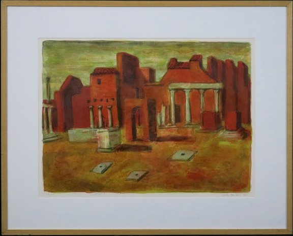 Jeroen Hermkens - Pompei II  - 75 x 93 cm - litho op papier