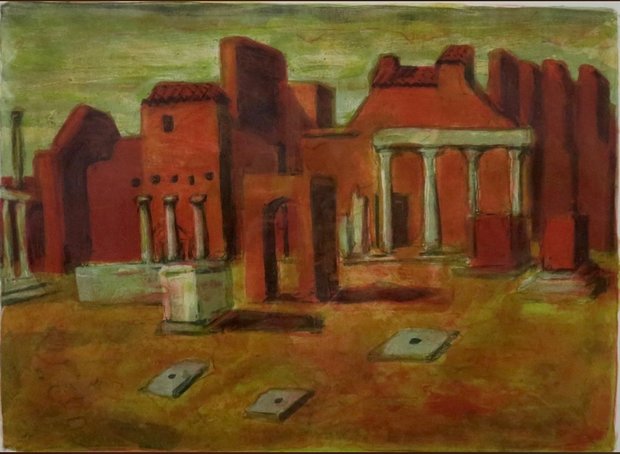 Jeroen Hermkens - Pompei II  - 75 x 93 cm - litho op papier