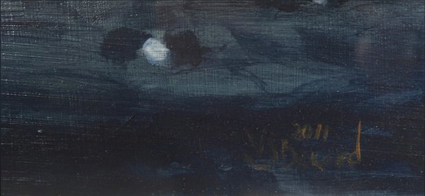 Valentin Bakardjiev - Sunsetting I - 59 cm x 74 cm - Gouache op papier - ingelijst