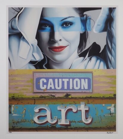 Jan Bollaert - Caution Art - Lambdaprint op papier - 93 x 83 cm - ingelijst