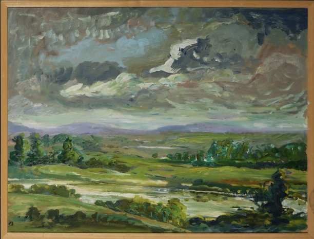 Henk Heideveld - Iers landschap 2 - 63 x 83 cm - olieverf op paneel - ingelijst