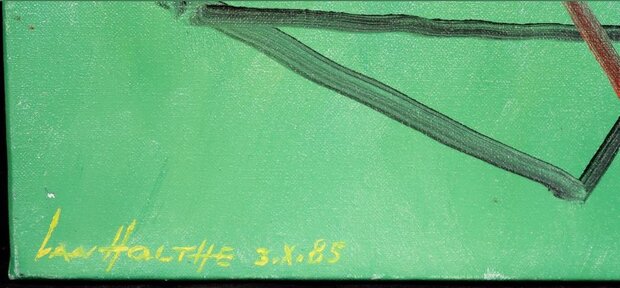 Jan van Holthe - Figure javne sur vert - 38 x 55 cm - olieverf op doek