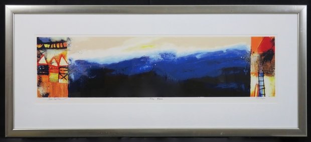 Theo Koster - True Blue - 61 x 139 cm - Zeefdruk op papier - ingelijst