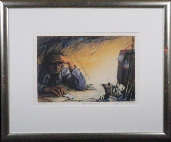 Peter Wever - Mausklick - Ets op papier - 56,5 x 68 cm - ingelijst