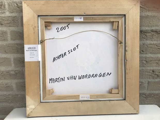 Martin van Wordragen - Achterslot - 50 x 50 cm - olieverf op doek - ingelijst