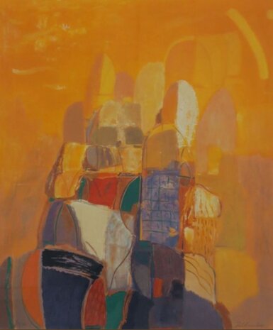 Ahmed Baldin - Dag - 98,5 x 83,5 cm - zeefdruk op papier - in aluminium lijst