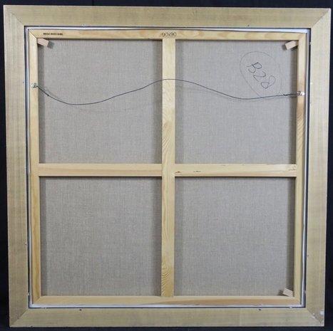 Dorus Brekelmans - zonder titel - 99,5 x 99,5 cm - Olieverf op doek in houten baklijst