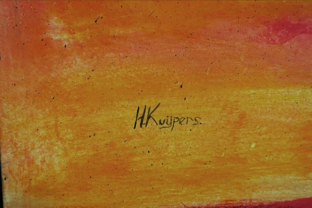Henk Kuijpers - zonder titel I - 104 x 84 cm - Acrylverf op doek in houten baklijst