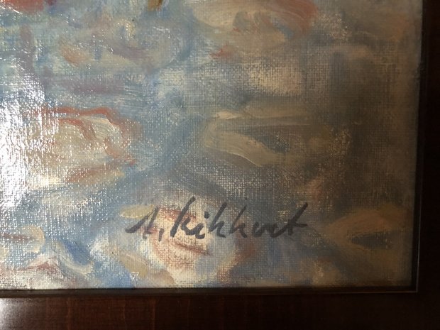 Ad Kikkert - Stilleven - 55 x 65 cm - Olieverf op doek - in houten lijst