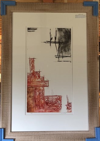 Olivier Beijn - Industrie II - 62 x 90 cm - ets op papier - luxe ingelijst