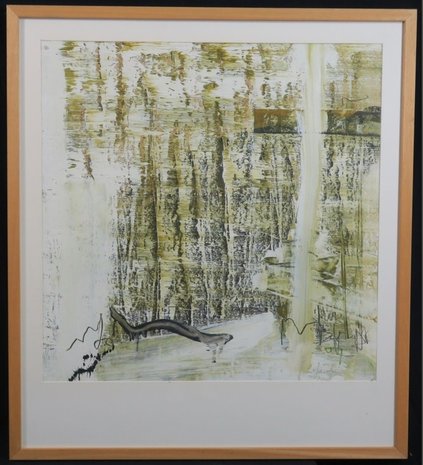 Leo Jacobs - zonder titel - 93,5 x 84 cm - Olieverf op board - in houten lijst