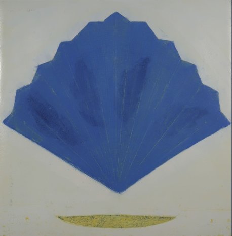 Aafke Kelly - Blue Far - 103 x 103 cm - Olieverf op papier - in houten lijst
