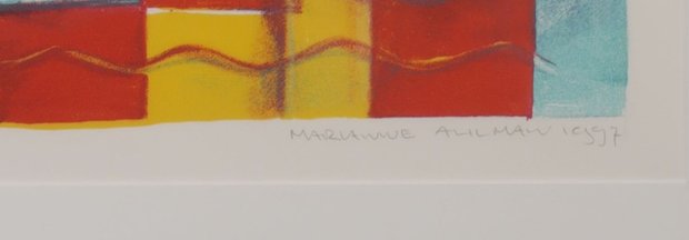 Marianne Aulman - Sirenen VI - 61 x 61 cm - Zeefdruk op papier - in aluminium lijst