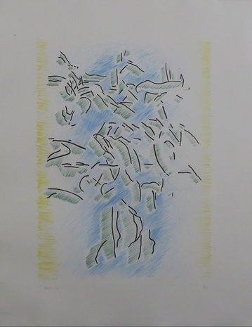 Jaap Hillenius - Zonder Titel  - 78 x 63 cm - litho op papier - ingelijst