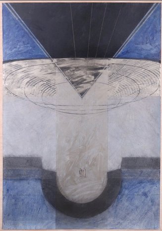 Edith Sont - zonder titel - 110 x 80 cm - Gemengde techniek op papier - in houten lijst
