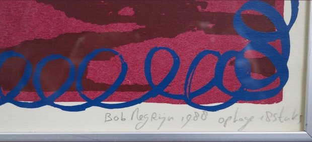 Bob Negryn - zonder titel - 71 x 101 cm - Zeefdruk op papier - in aluminium lijst