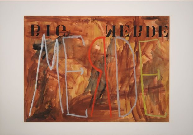 Jan van Holthe - Uit de Merde serie: Merde 15 - 54,5 x 74 cm - Acryl op papier